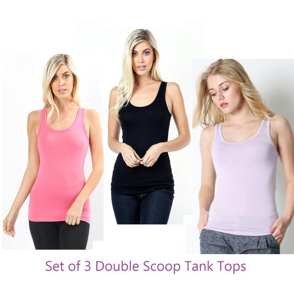 Tank Tops (3-Pack) - Scoop Neck - Picture 2 of 4